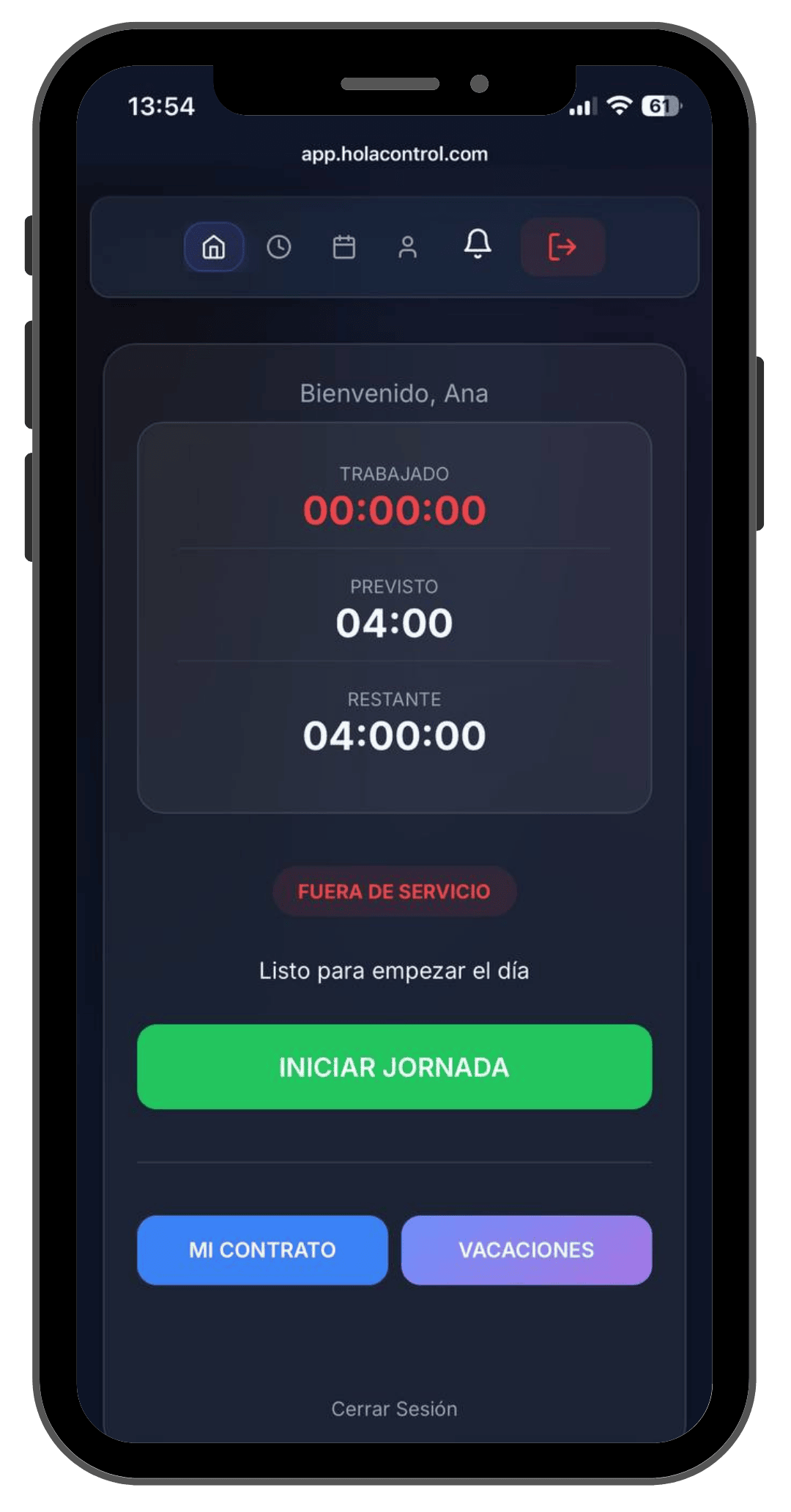 control laboral fichajes